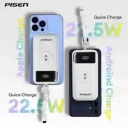 Pin dự phòng Pisen Quick Powerlink Flex 22.5W 10.000mah 3-in-1 4