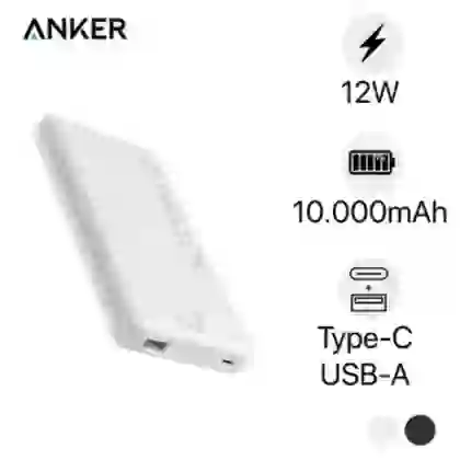 Pin sạc dự phòng Anker 323 1A1C 12W 10000mAh A1334 1