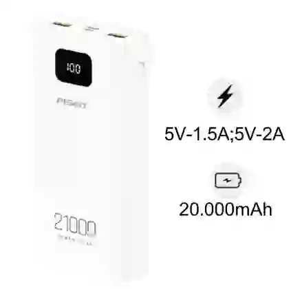 Pin dự phòng Pisen Mr White Digital 21.000 mAh 1