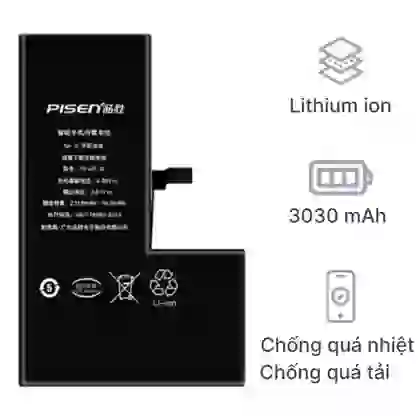 thay pin iPhone XS dung lượng siêu cao chính hãng Pisen 1