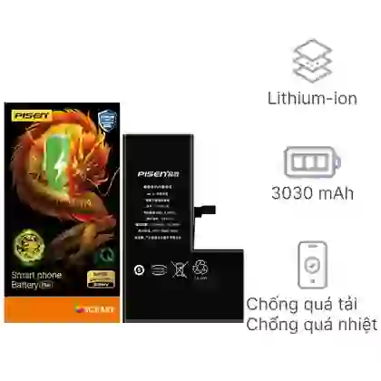 thay pin iPhone XS dung lượng siêu cao chính hãng Pisen 1