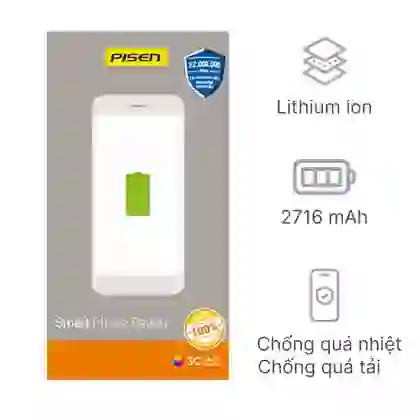 thay pin iPhone X chính hãng Pisen 1