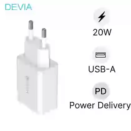 Củ Sạc Devia 1 Cổng EU V3 Trắng 1