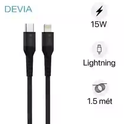 Cáp Devia Sạc Nhanh USB-C To Lightning Bọc Dù Dài 1.5m 1