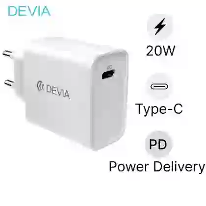 Củ Sạc Nhanh Devia 1 Cổng PD (EU, 20W) Trắng 1