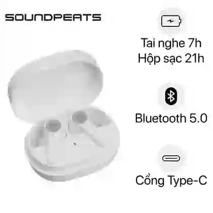 Tai Nghe Bluetooh Earbuds Soundpeats Q Trắng 1