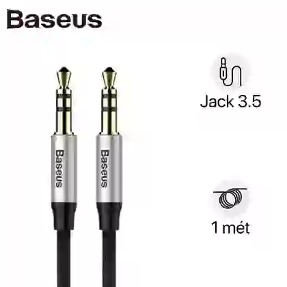 CÁP ÂM THANH BASEUS YIVEN M30 DÀI 1M BẠC ĐEN 1