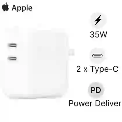 Củ sạc Apple 35W 2 cổng Type-C MNWP3ZA/A 1