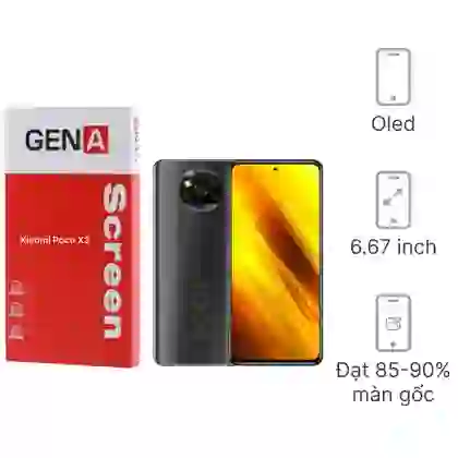 Thay màn hình Xiaomi Poco X3 chính hãng GENA loại A+ 1