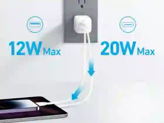 Củ sạc Anker 323 2 cổng 1C1A 33w A2331 4