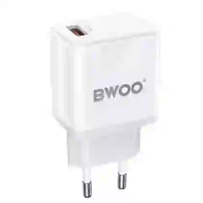 Sạc BWOO 2 cổng USB-A kèm cáp Type-C US CDA64VC 1