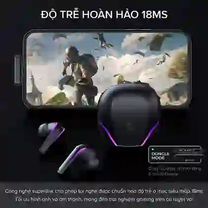 Tai nghe Bluetooth True Wireless Gaming Havit TW970 - Đen