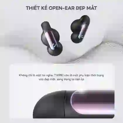 Tai nghe Bluetooth thể thao Havit Openbuds 1 - Đen
