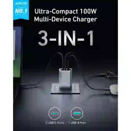 Sạc Anker Gan Prime 2C1A 100W A2688 3