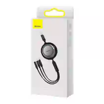 Cáp Baseus Bright Mirror 2 Series Retractable 3 in 1 USB to M+L+C 3.5A dài 1.1m 5