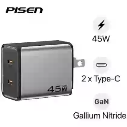 Sạc Pisen Bolt Utility 45W 2C Gan Fast 1