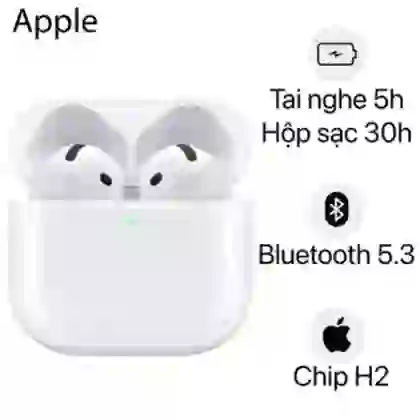 Tai nghe Bluetooth Apple Airpods 4 2024 chống ồn chủ động (MXP93) - Cũ đẹp 1