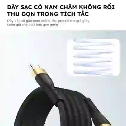 Cáp Stargo Ultralink C1 từ tính Type-C to Type-C 100W 1.2M 5