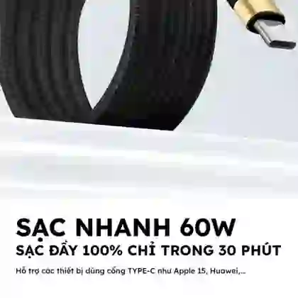 Cáp Stargo Ultralink C1 từ tính Type-C to Type-C 100W 1.2M 8