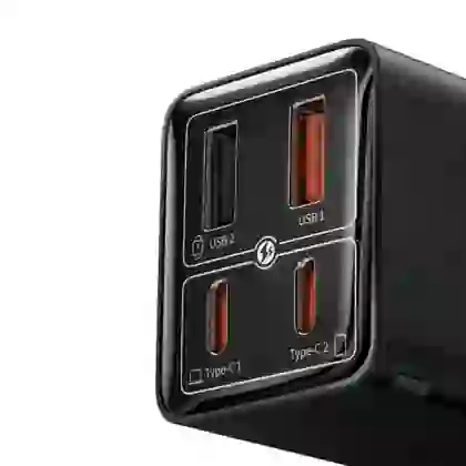 Sạc nhanh Baseus GaN6 Pro 2C + 2U 100W US kèm cáp C-C 100W 1m 4