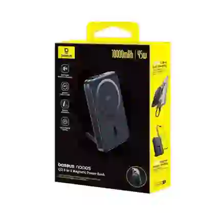 Pin sạc dự phòng không dây Baseus Nomos Qi2 10000mAh 45W Tích Hợp Cáp Type-C Và Chân Đế 4