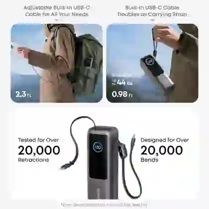 Pin dự phòng Anker 25.000mAh 165W tích hợp cáp rút gọn A1695 3