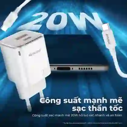 Sạc StarGO Onelink 1C1A 20W kèm cáp C-C CC201 3