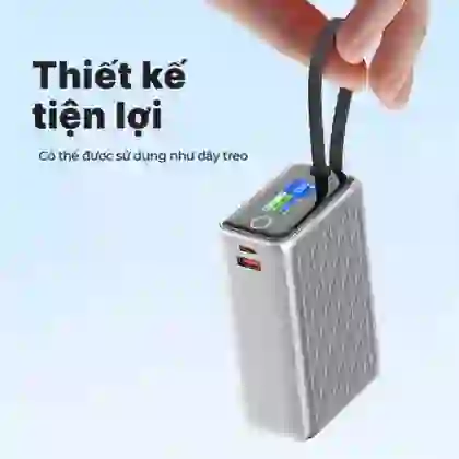 Pin dự phòng StarGO Hypercharge 25000mAh 100W tích hợp màn hình + cáp Type-C 2