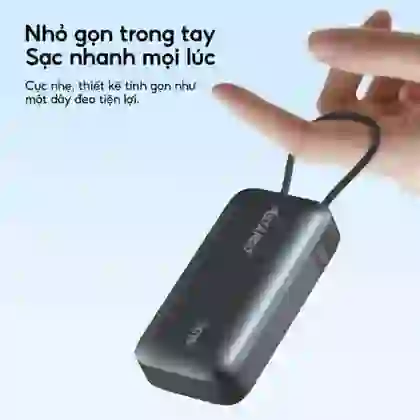 Pin dự phòng StarGO Star X1 Mini 1C1A 10000mAh tích hợp cáp Type-C 7