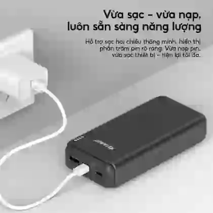 Pin dự phòng StarGO Star X2 Power 2C1A 20000mAh tích hợp cáp Type-C 5