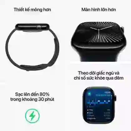 Apple Watch Series 10 46mm GPS Viền nhôm Dây cao su - Đã kích hoạt 8