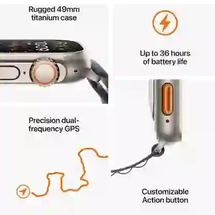 Apple Watch Ultra 2 49mm 4G Viền titan Dây quấn Trail - Cũ đẹp 6