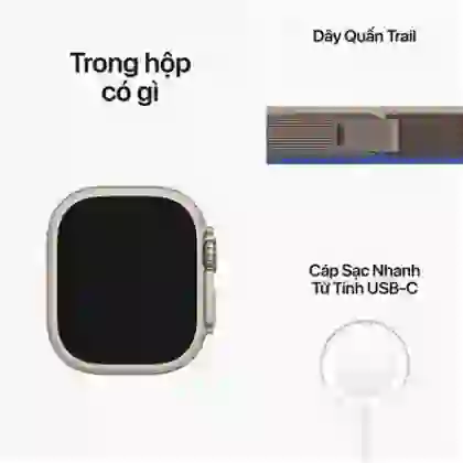 Apple Watch Ultra 2 49mm 4G Viền titan Dây quấn Trail - Cũ đẹp 5