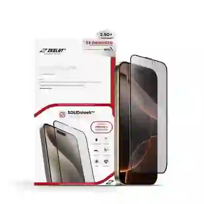 Dán kính cường lực màn hình Apple iPhone 16/15 Zeelot Solidleek Full Cao Cấp Chống Nhìn Trộm 1