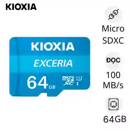 Thẻ nhớ MicroSD Kioxia Exceria CL10 U1 64GB 2