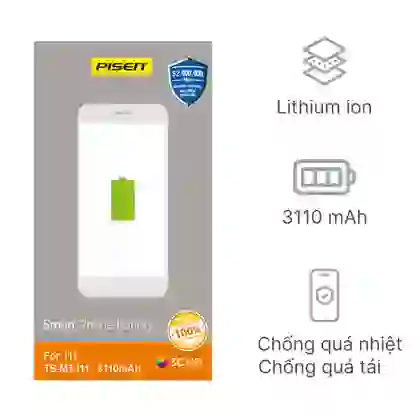 thay pin iPhone 11 chính hãng Pisen 1