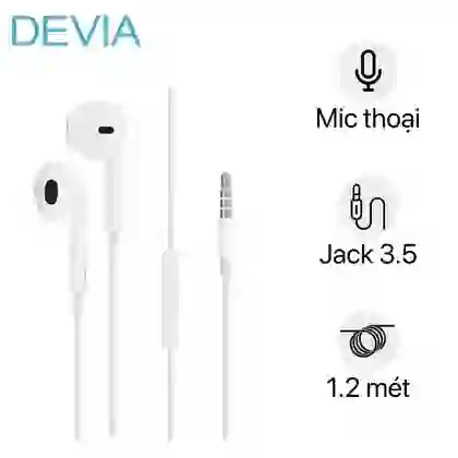 tai nghe nhét tai devia smart earpods có mic 1