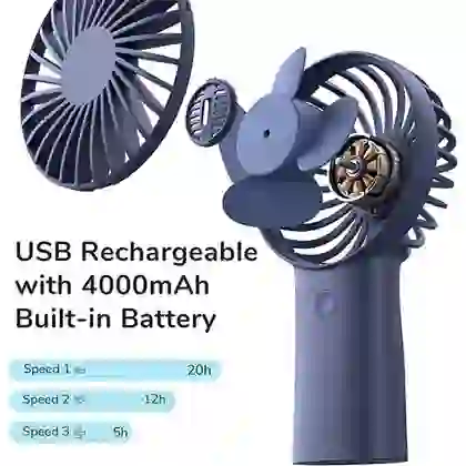 Quạt mini cầm tay JISULIFE F2B ABS 400mAh 3