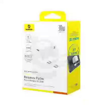 Sạc nhanh Baseus Palm 1C 30W US ( kèm cáp mini C to C 60W dài 1m ) 4