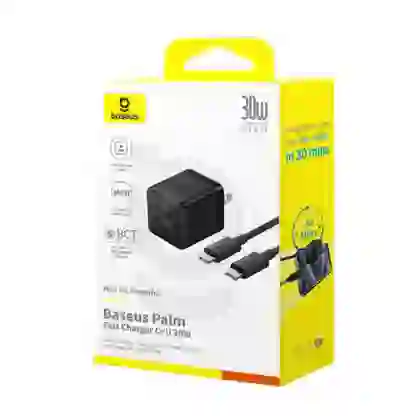 Sạc nhanh Baseus Palm 1C1A 30W US ( kèm cáp mini C to C 60W dài 1m ) 4