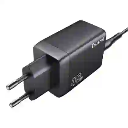 Sạc nhanh Mini Trusmi PD 45w Gan 1A1C kèm cáp Type-C to Type-C 60w (EU) CH06 2