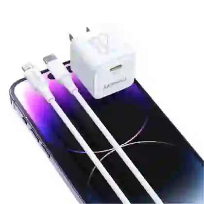 Sạc Pisen Quick PD 20W Pudding kèm cáp Type-C 2m 2