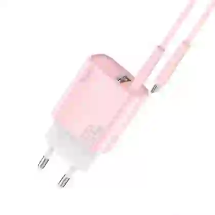 Sạc Trusmi cổng 1A1C PD 20w kèm cáp Type-C to Type-C 60w (EU) CH11 1
