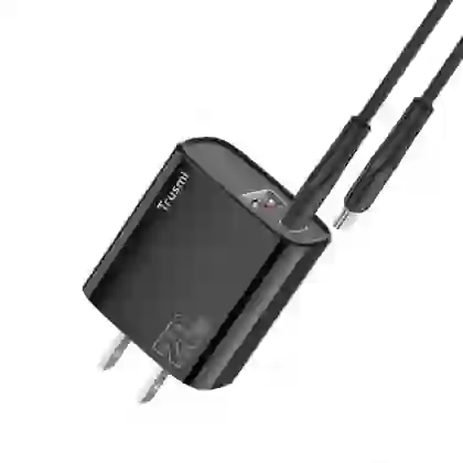 Sạc Trusmi cổng 1A1C PD 20w kèm cáp Type-C to Type-C 60w (US) CH11 3