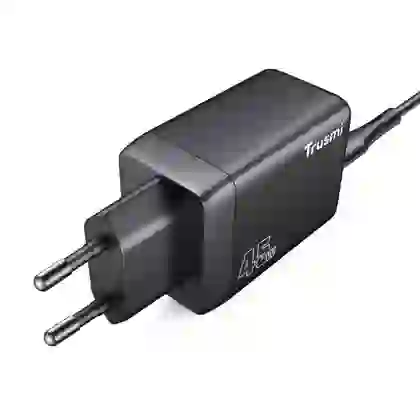 Sạc nhanh Mini Trusmi PD 45w Gan 1A1C kèm cáp Type-C to Type-C 60w (US) CH06 3