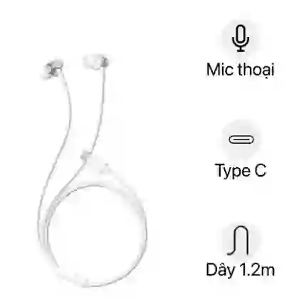 TAI NGHE CÓ DÂY BASEUS ENCOK CZ11 - TRẮNG 1