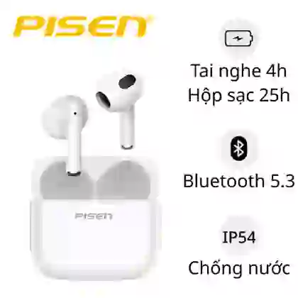 TAI NGHE PISEN BUDS P1 TRUE WIRELESS TRẮNG 1