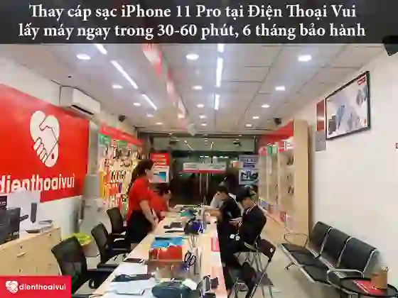 thay chân sạc iphone 11 pro 6
