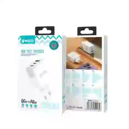 Sạc nhanh BWOO 3 cổng (USB-A + 2 USB-C) 40W EU CDA133 3