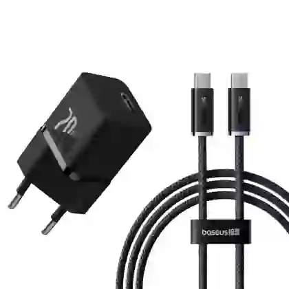 Combo sạc nhanh Baseus GaN5 1 cổng 20W kèm cáp USB-C to lightning dài 1m 2